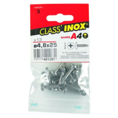 Vis tôle autoforeuse / autoperceuse tête cylindrique inox a4 4.8x25mm x13