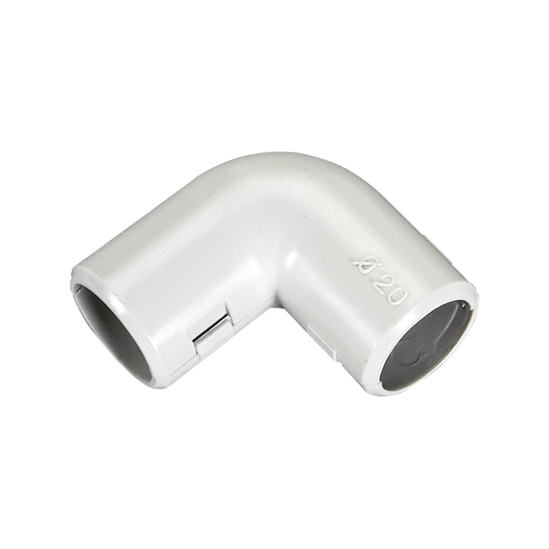 Raccord IRL coude D.20mm gris x4
