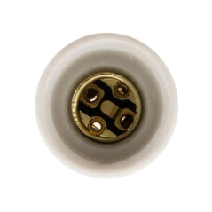 Douille E14 laiton bague porcelaine