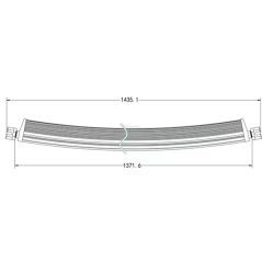 Barre lumineuse travail LED 300W 25500LM 1306x57mm