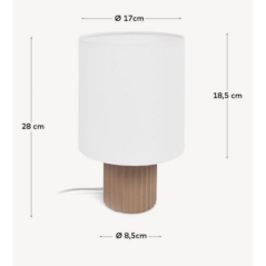 Lampe de table céramique finition blanc