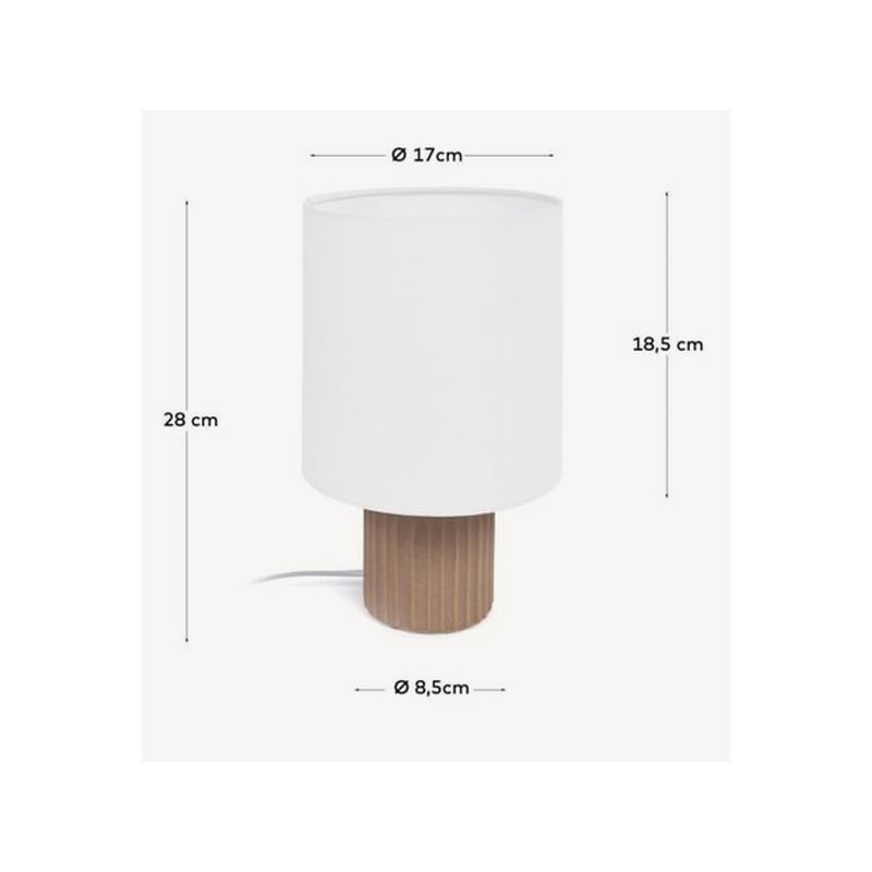 Lampe de table céramique finition blanc