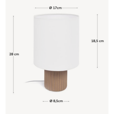 Lampe de table céramique finition blanc