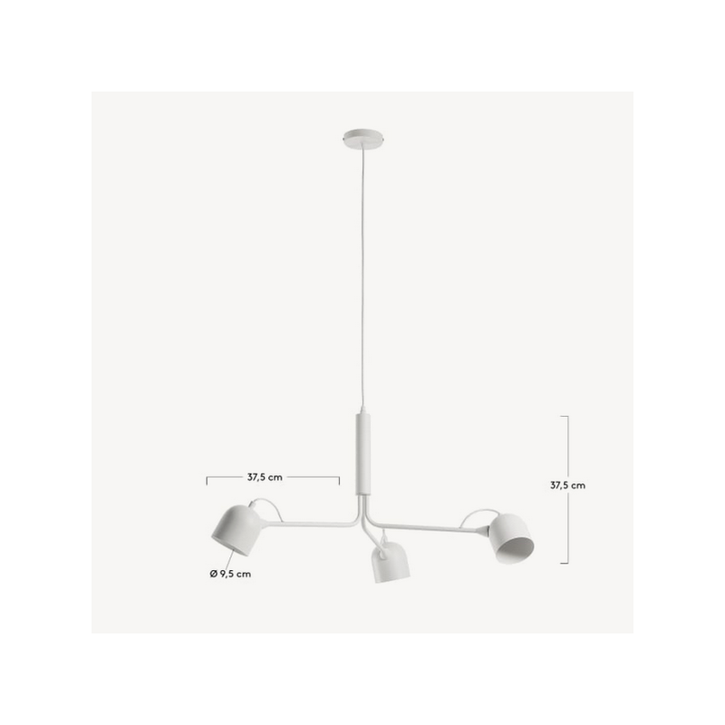 Lampe suspension metal blanc