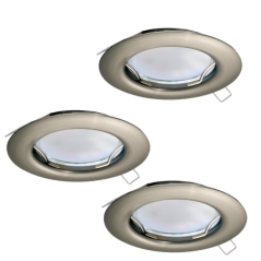 Spot fixe encastastrable D.78mm GU10 nickel x3