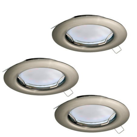 Spot fixe encastastrable D.78mm GU10 nickel x3