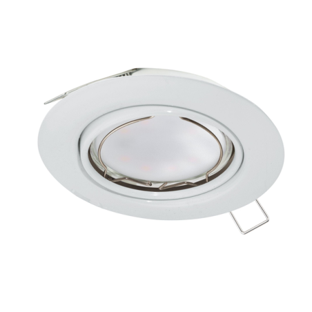 Spot orientable encastrable D.87mm GU10 blanc x3