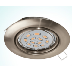Spot orientable encastrable D.87mm GU10 nickel x3