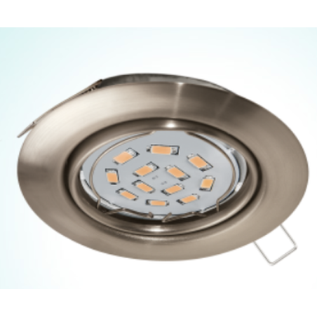 Spot orientable encastrable D.87mm GU10 nickel x3
