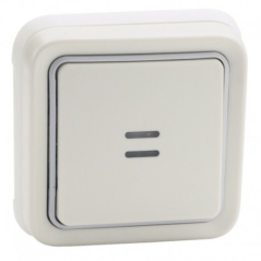 Poussoir à voyant IP55 Plexo gris