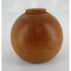 Tringle embout D.28cm boule merisier x2