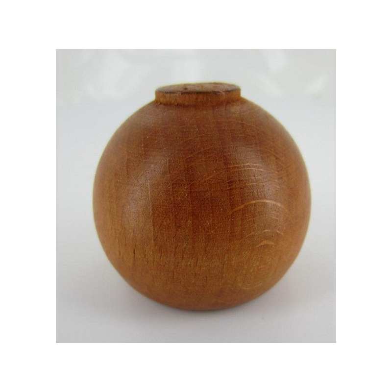 Tringle embout D.28cm boule merisier x2