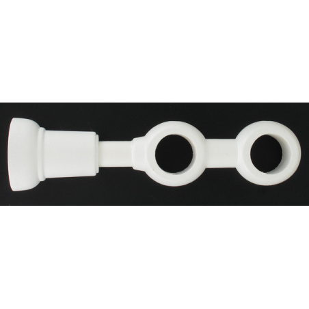 Tringle support double 215mm D.28cm blanc