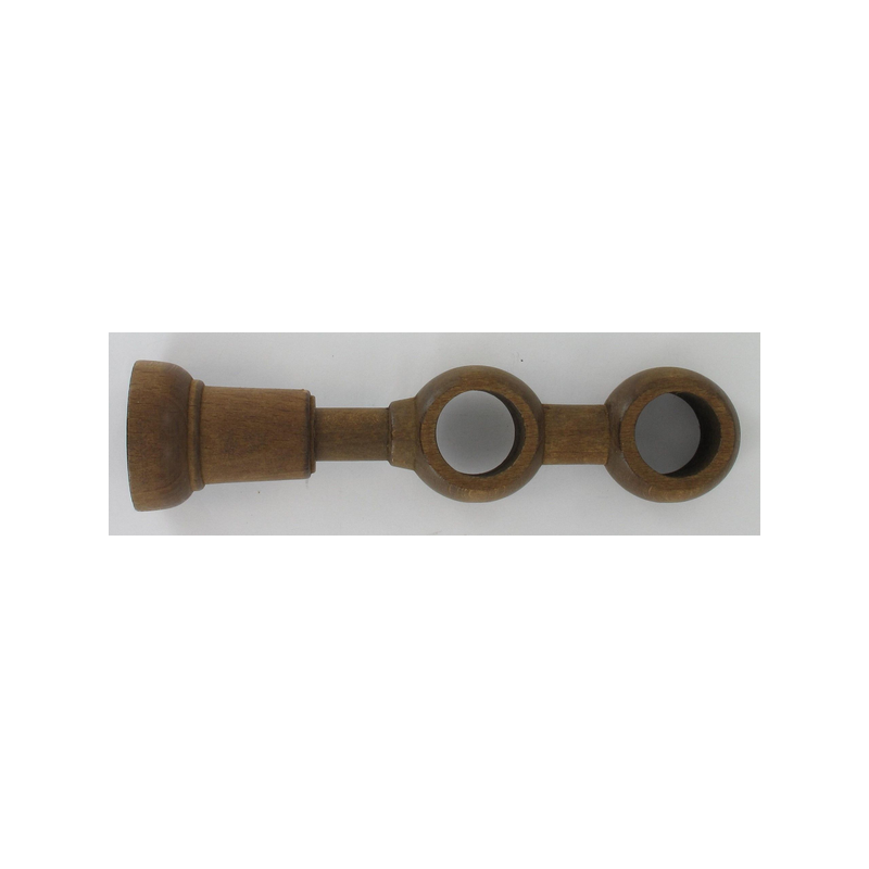 Tringle support double 215mm D.28cm teinte chêne