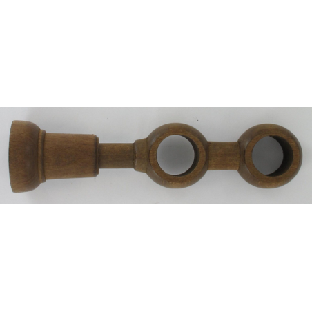 Tringle support double 215mm D.28cm teinte chêne