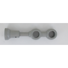 Tringle support double 215mm D.28cm gris