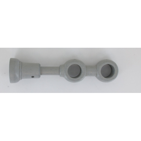Tringle support double 215mm D.28cm gris