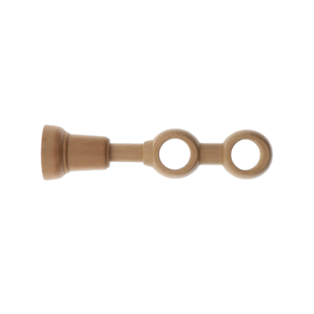 Tringle support double 215mm D.28cm naturel vernis