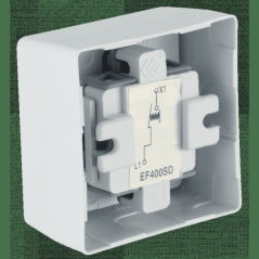 Interrupteur double va-et-vient IP54 Aquatop noir