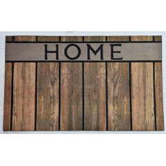 Tapis caoutchouc 45x75cm effet bois marron HOME