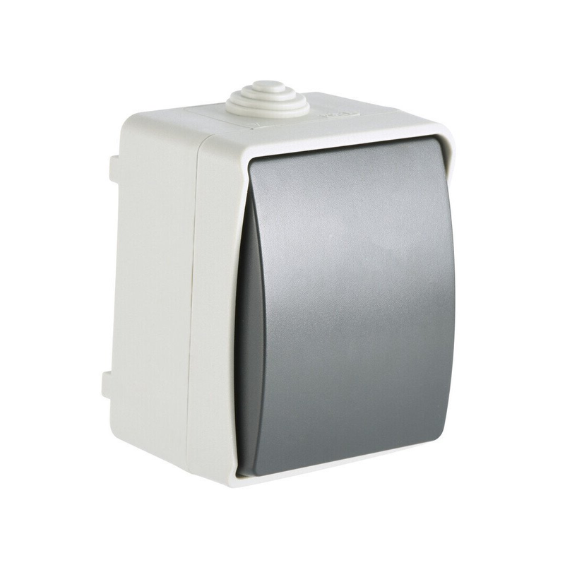 Interrupteur va-et-vient IP54 Aquatop gris