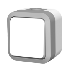Interrupteur va-et-vient IP55 Hypro blanc/gris
