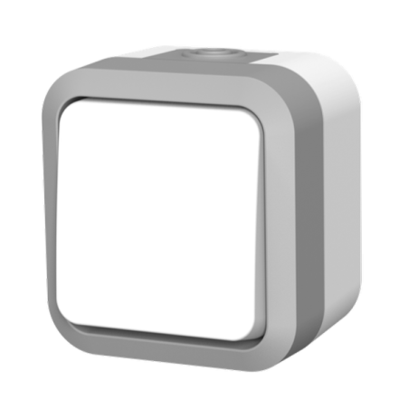 Interrupteur va-et-vient IP55 Hypro blanc/gris