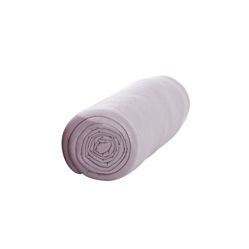 Drap housse 140x190cm poudre de lila 57 fils
