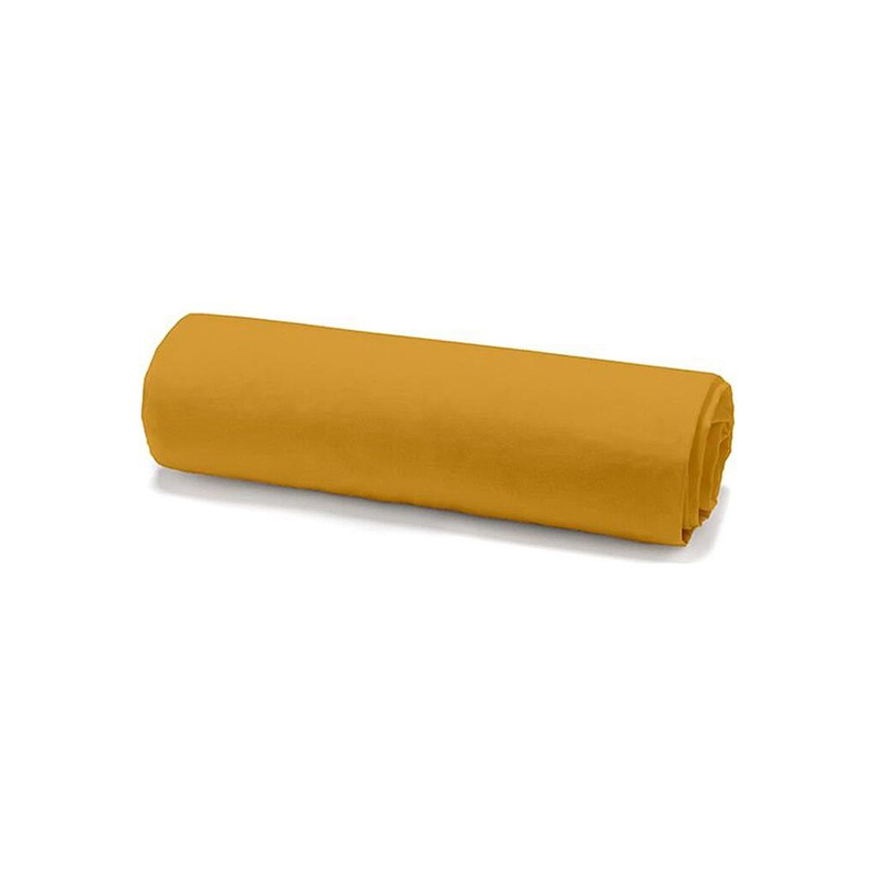 Drap housse 160x200cm safran 57 fils
