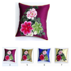 Taie d'oreiller 60x60cm fleurs