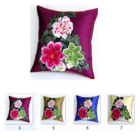 Taie d'oreiller 65x65cm fleurs