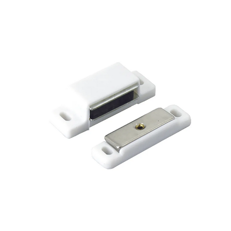 Loqueteau magnetique plastique blanc 4kg x2