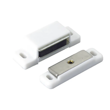 Loqueteau magnetique plastique blanc 4kg x2