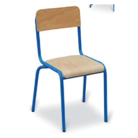 Chaise en bois d'ecole