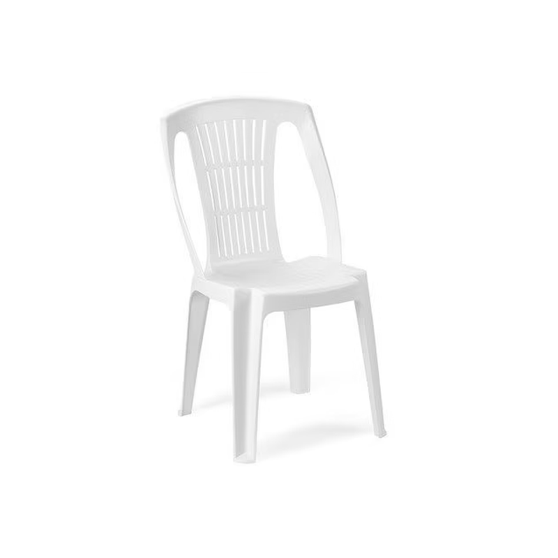 Chaise plastique stella sans accoudoir blanc