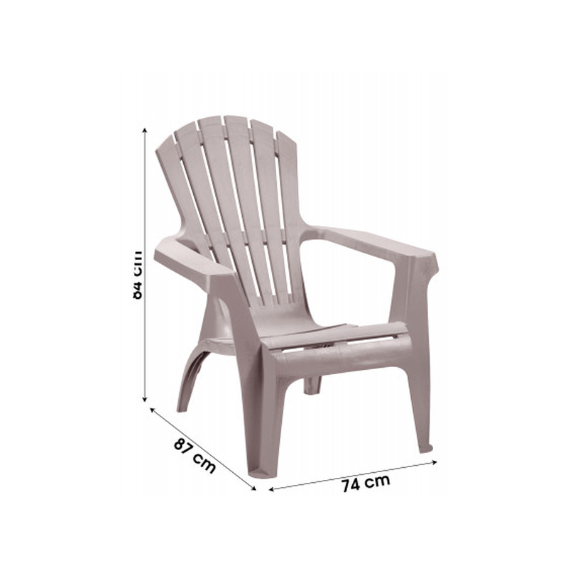 Fauteuil plastique dolomiti taupe