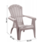 Fauteuil plastique dolomiti taupe