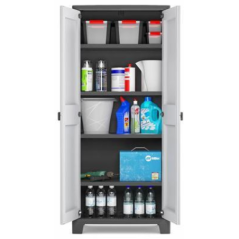 Armoire haute plastique 4 étagères 182x80x44cm