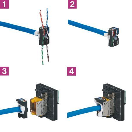 Prise RJ45 CAT.6 STP Mosaic 2 modules