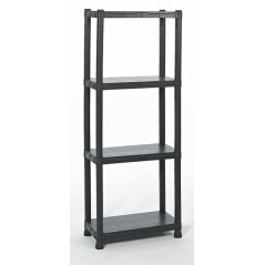 Etagère plastique 4 tablettes 30x60x143cm Kronos+
