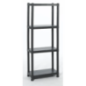Etagère plastique 4 tablettes 30x60x143cm Kronos+