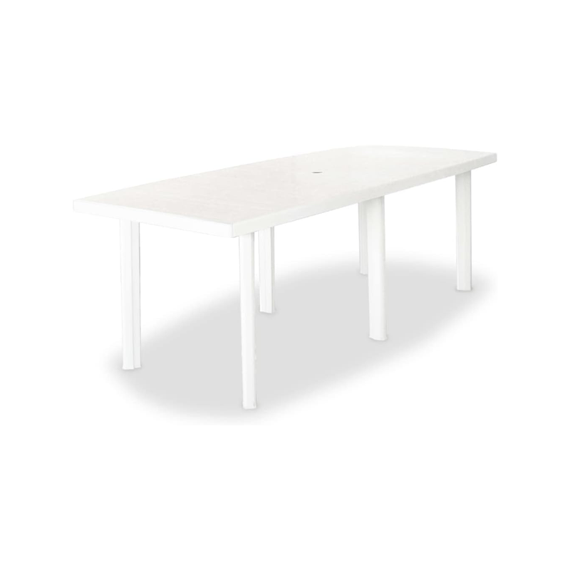 Table avec rallonge blanc 210x72x96cm