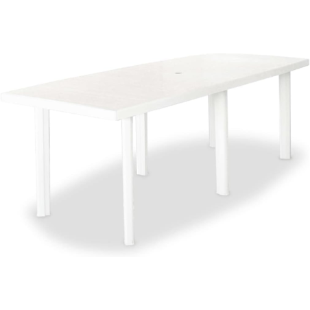 Table avec rallonge blanc 210x72x96cm