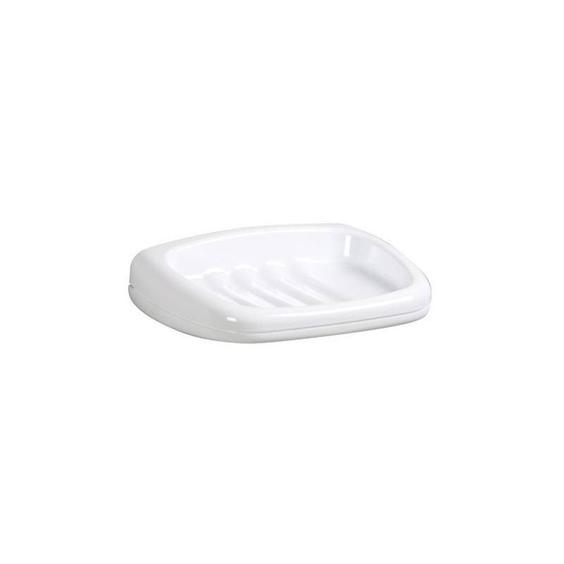 Porte savon mural oval plastique blanc