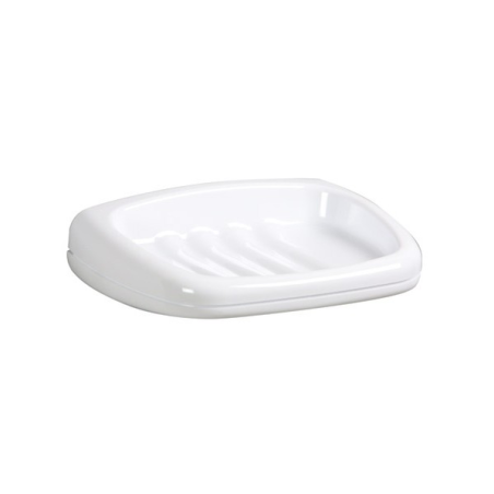 Porte savon mural oval plastique blanc