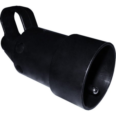 Fiche femelle plastique 10/16A 2p+t avec anneau noir