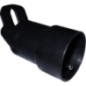 Fiche femelle plastique 10/16A 2p+t avec anneau noir