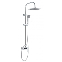 Colonne de douche carrée Meca chromé