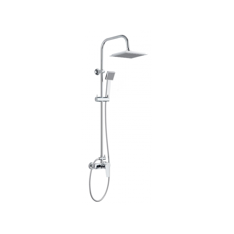 Colonne de douche carrée Meca chromé