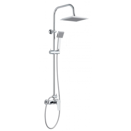 Colonne de douche carrée Meca chromé